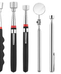 Six Piece Telescopic Magnetic Pick Up Tool Set With Non Slip Handles Extendable Wands displayed upright