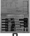 Pro Grade One Quarter Inch Quick Change Taper Drill Set With Four Flute Countersinks And Eighty Two Degree Included Heat Treated