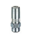 Heavy Duty Air Operated Grease Gun Coupler with 3 hardened jaws, reverse for longer life, steel construction, side view