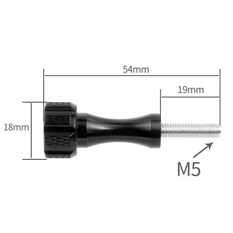Dimensions of 4 Pack Aluminum Alloy Thumb Screws For Action Cameras Including Hero 11 10 9 8 7 6 5 4 3 Plus Insta360 One X3 X2 X RS R GO 2 And DJI Osmo Action 2 3 Standard Mounts Black Rugged CNC Machined Rustproof