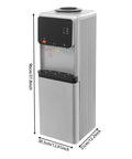 Triple Temperature Water Dispenser With Hot Cold And Room Temperature Faucets, 5.02 Gallon Freestanding Electric Cooler And Heater, gray design