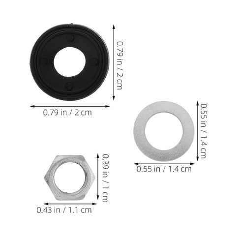 Must-Have Do It Yourself Quartz Clock Nuts And Washers Kit For Wall Clocks Assembly Fixing Hardware Set Replacement Parts For Clock Repair Multipurpose Clock Repair Tools And Accessories Easy Install Durable Clock Mechanism Hardware, measured washers and nut