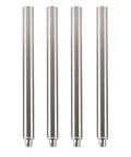 24 Inch Fully Stainless Steel Table Legs With Bullet Feet Set Of Four Heavy Duty Adjustable Leveling Feet Corrosion Resistant Support