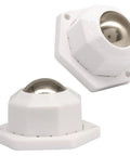 Self Adhesive Furniture Casters White 4 Pack Featuring Hella Smooth Rolling Wheels And No Sweat Setup for easy installation on furniture.