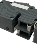 Top Shelf 50 Amp 2 Pole Circuit Breaker For Zinsco Panels Etl Certified Knockout Replacement side view with metal connectors.