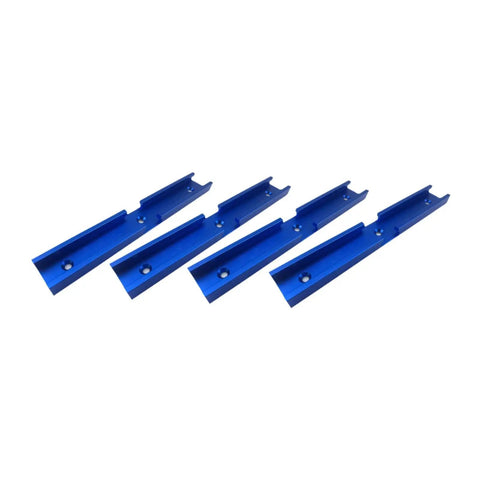 Awesome 4 Piece Woodworking T Slot Tracks Aluminum Jig Set With Pre Drilled Holes, 20cm blue precision tracks.
