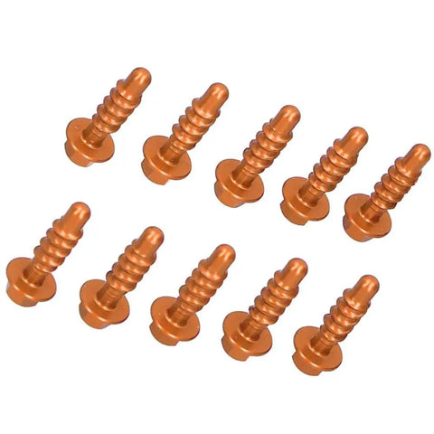 KTM 10 Pack Anodized Aluminum Self Tapping Screws Direct Replacement For KTM 125 150 200 250 EXC XC SXF EXCF XCF 1997 2020 Orange Finish