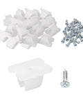 LED Rope Light Clips Set Of 30 For 5mm 6mm LED Strips, Waterproof Mounting Brackets with screws, white clips