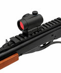 Premium Picatinny Scope Rail Mount For Red Ryder BB Rifle Made From Nylon PA12 Polymer with optic attached, USA made durability