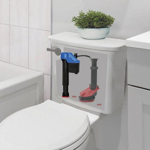 Adjustable Universal Toilet Fill Valve Replacement Fits 7.75 To 13.5 Inch Heights Easy Install black finish in toilet tank