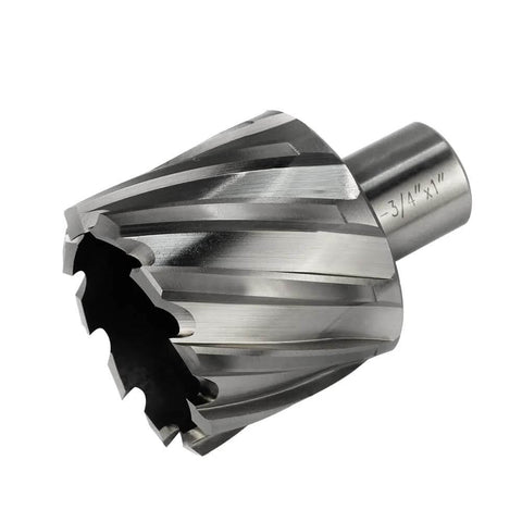 Annular cutter with Weldon 3/4 shank, 1-3/4 in cutting diameter, HSS for magnetic drill press