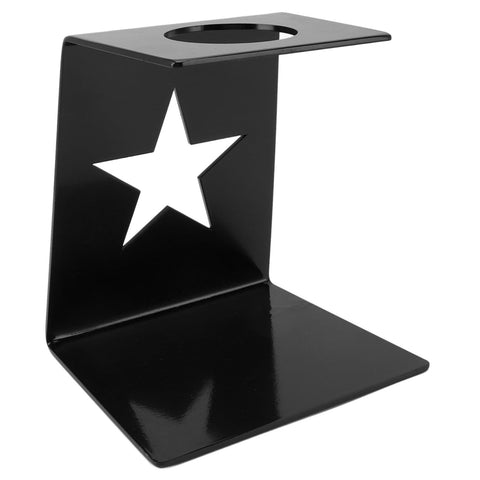 Premium Solid Iron Pour Over Coffee Dripper Station With Heavy Duty Filter Holder And Sturdy Base, black iron design with star cutout