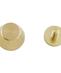 Top Shelf Solid Brass Screw Back Metal Studs With Knockout Gold Finish Heavy Duty Flat Spike Rivets For Leather Craft and Handbag Hardware Comes With Dead Tight Threaded Screws - close-up of studs.