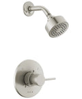 Modern Brushed Nickel Shower Faucet Trim Kit With Shower Head And Handle Set, Valve Trim Kit, Stainless Steel Look, R10000-UNBX