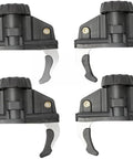 Quick Fix Roof Box Mounting Kit With No Slip Universal Quick Release Caliper Clips For Car Roof Racks Pack Of 4 shown close-up.