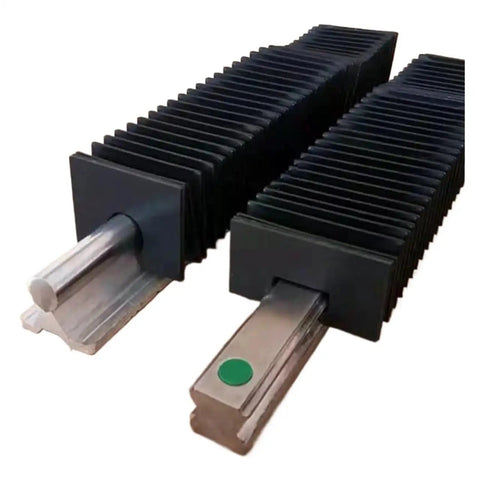 Top Tier Flexible Accordion Bellows For Hgr15 And Hgr20 Hgr25 Hgr30 Linear Guide Rails with durable black material, protecting guide rails.