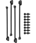 Beefy Heavy Duty Metal Foldable Table Legs, 4 Pack, Rustproof Powder Coated Supports with screws for stable tables