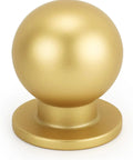 Solid Brass Cabinet Knobs 1 Inch Gold Round Drawer Knobs For Kitchen Bathroom Bedroom 10 Pack Dope Ball Shaped Hardware