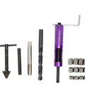 Half Inch 13 UNC Thread Repair Kit with 12 threaded inserts and DIY repair tool for home mechanics, detailed view.