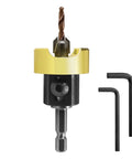 Pro Grade Built To Last Adjustable Depth Stop Countersink Drill Bit Set Carbide Tipped For Clean Countersinks 82 Degree Head
