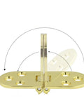 Gold-plated Embedded Flip Hinge Kit for Cabinets and Drawers, four-piece no fuss kit with 180-degree opening and slim flush mount
