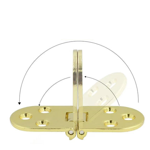 Gold-plated Embedded Flip Hinge Kit for Cabinets and Drawers, four-piece no fuss kit with 180-degree opening and slim flush mount