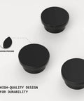 Sleek Black Cabinet Knobs Set 10 Pack Round Metal Zinc Drawer Pulls for Kitchen Cabinets Cupboards Dressers and Desks Easy Install Hardware By Homdiy for Modern Furniture Makeover, focusing on knob design process diagram.
