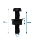 Tough As Nails M6 Plastic License Plate Screw Kit With Secure Fit Hex Nuts For Cars Trucks Motorcycles Sturdy Plastic Build 28mm bolt