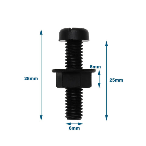 Tough As Nails M6 Plastic License Plate Screw Kit With Secure Fit Hex Nuts For Cars Trucks Motorcycles Sturdy Plastic Build 28mm bolt