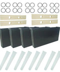 Six Point Five Liter Bee Feeder Pack for Beehives with deep frames, cedar wood pieces, and accessories for water and syrup feeding.