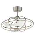 Corona Fandelight Ceiling Fan in Satin Nickel with chandelier design and blades, 27 inch size, modern indoor living room feature.