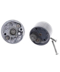 High Torque DC 3V Geared Motor That Serves Perfect For Robotics And Automation Projects, showcasing internal gears and mounting holes.