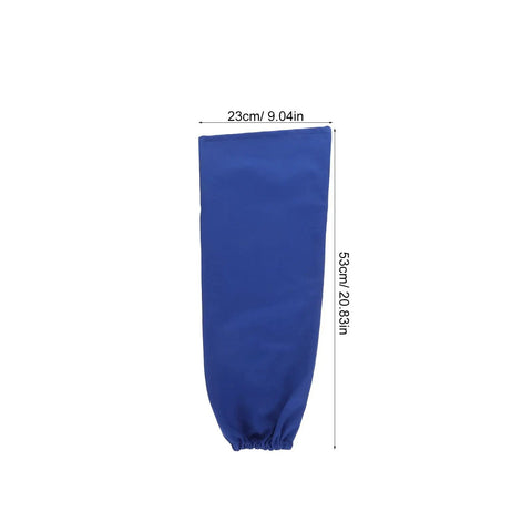 Tough As Nails Heat Resistant Welding Sleeves Fireproof Arm Protectors Zero Sweat Breathable Wrap Pro Grade Armor For Scorching Shop Grind And Heavy Auto Repair Blue in flat position, measuring 23cm x 53cm.