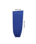 Heavy Duty Flame Resistant Welding Sleeves 21 Inch Blue Cotton Arm Guards With Stretch Bands, 21-inch blue protective sleeve.