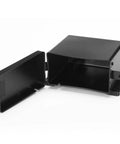Bulletproof 3 Pack Breakaway Battery Box For Trailers And Travel Trailers Lockable Spare Battery Case Keeps Your Tow Game Tight And Fully Compliant 6 X 5.5 X 3.25 Inches black battery box opened with lid