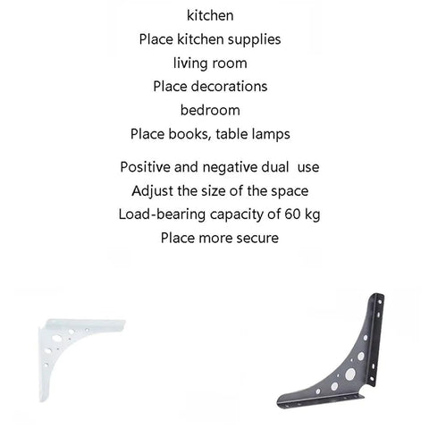 Heavy Duty Wrought Iron Corner Shelf Bracket Featuring A Solid Right Angle Triangle Frame For Wall Mounted Diy Storage Rack And Room Organization Gear That Is Totally Badass And Built To Last, displaying dual-use design options.