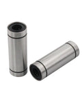 8x45mm Linear Ball Bearing Bushing For 3D Printers And CNC Machines With Smooth Low Friction Motion Easy Install Durable 5 Or 10 Pack Ideal For DIY Projects And Machine Upgrades, two metal bushings