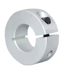 Straight Up Reliability Aluminum Shaft Collar Locking Sleeve Open Type Fixed Ring For Shafts One Piece Anodized Aluminum Durability Works Great On Drive Shafts Gearbox Assemblies Motor Bases Secure Size 16 To 35 Reliable Rock Solid Locks Never Fail. aluminum split shaft collar clamp, open type, anodized silver, for 16-35mm shafts