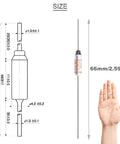SF139E Thermal Cutoff Fuse 142 Degree Celsius Metal Thermal Fuse 10A 250V Used In Household Appliances With GT1 Crimp Terminal Silicone Fiberglass Sleeving For Safe One Shot Temperature Protection, diagram and size comparison with hand.