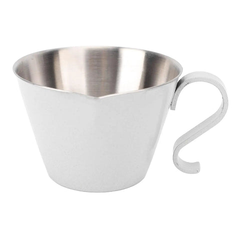 Easy Pour Stainless Steel 100ml Coffee Measuring Cup With V Shaped Spout And Clear Scale For Smooth Milk Frothing, Barista At Home Ready