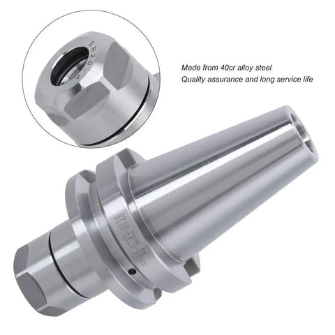 Premium 40Cr Alloy Steel CNC Tool Holder, 70mm length, ER20 for lathe, durable, withstands heavy pressure.