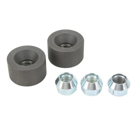 Wheel Stud Installation Kit For Cars And Light Trucks, Three Quarter Inch Hex Nuts Fits M12x1.25 M12x1.5 M14x1.5, Universal Fit, Easy Maintenance, Friction-Reducing Bearing Design For Quick Damage-Free Bolt Install, two studs and three nuts