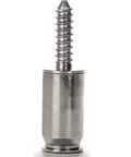Close-up of Roll Custom With These Tough As Nails Forty Five Caliber License Plate Screws Featuring Bullet Fasteners and a nickel plated finish.