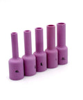 Pro Grade TIG Welding Extended Gas Lens Alumina Nozzle Gas Cups Kit for WP-17 WP-18 WP-26 Torch, five pink ceramic nozzles