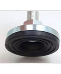 4 Adjustable Leveling Feet For Heavy Duty Machinery M16 Swivel Levelers With Galvanized Finish Built Tough And Stable For Home Office Workshop Restaurant And Industrial Equipment Easy To Install Durable Corrosion Resistant close-up with black rubber base