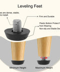 M8 Adjustable Leveling Feet For Tables Desks And Cabinets Heavy Duty Glide With 22x9mm Base And 10mm Thread