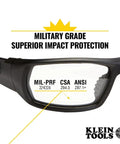 All Day Safety Glasses With Full Frame Design, Anti Fog And Scratch Resistant Lenses For Indoor Outdoor Work, Klein Tools Logo