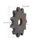11 Tooth 35 Chain Gear Sprocket for MY1016 MY1020 Electric Bike Go Kart ATV Quad Buggy showing measurements