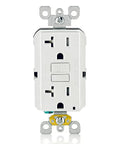 GFCI Outlet 20 Amp Self Test Tamper Resistant With LED Indicator Light White GFTR2-W Protects Against Electric Shock And Electrocution NEC Compliant Home Electrical Receptacle