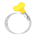 Solid 76 Piece Adjustable Hose Clamp Combo Kit Featuring Easy Grip Key Style Worm Gear Clamps With Plastic Handles For Durable Stainless Steel Pipe Fittings And Cool DIY Auto Repair Vibes In Your Garage, stainless steel hose clamp with yellow handle